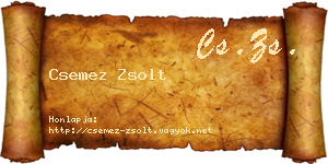 Csemez Zsolt névjegykártya